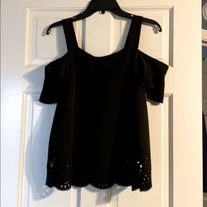Black off the shoulder top